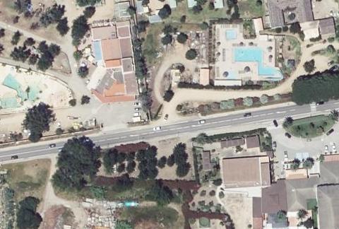 Vue aérienne du Camping a Marina à Aregno