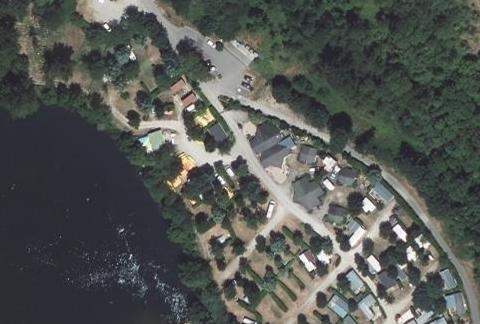 Vue aérienne du Camping Ariège Évasion à Ornolac-Ussat-les-Bains