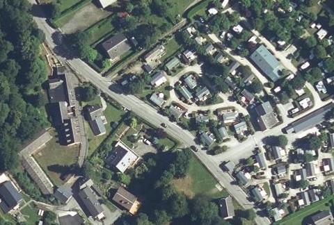 Vue aérienne du Camping au Fil de l’Oô à Bagnères-de-Luchon