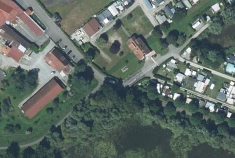 Vue aérienne du Camping au Rhin et à la Sauer à Munchhausen