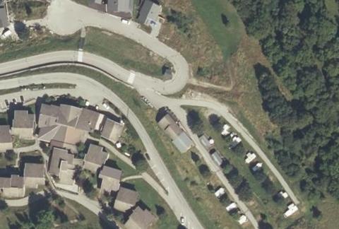 Vue aérienne du Camping Caravaneige Montchavin à La Plagne Tarentaise