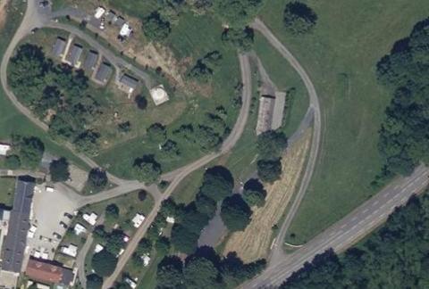 Vue aérienne du Camping d’Arrouach à Lourdes
