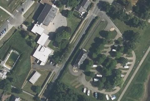 Vue aérienne du Camping de Bouchemaine à Bouchemaine