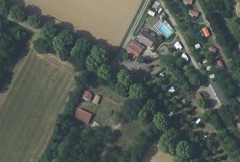 Vue aérienne du Camping de Boués à Marciac