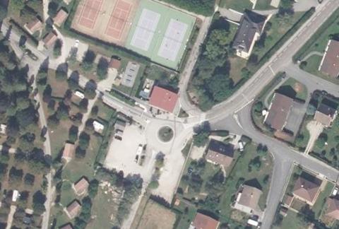 Vue aérienne du Camping de Boyse à Champagnole