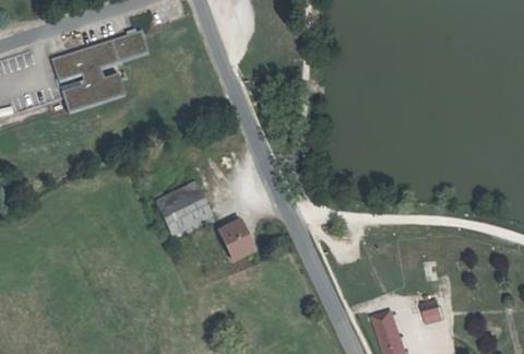 Vue aérienne du Camping de l’Étang Titard à Saint-Germain-du-Bois
