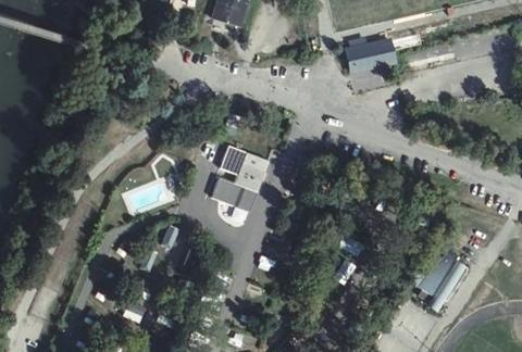 Vue aérienne du Camping de l’Ill à Mulhouse