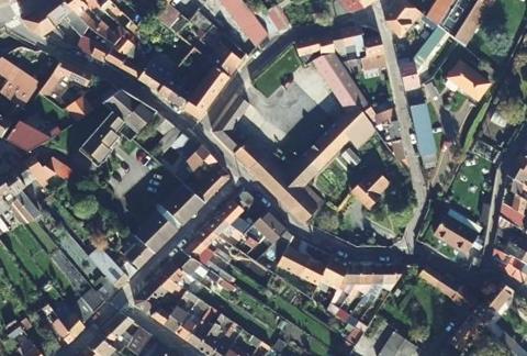 Vue aérienne du Camping de la Bien Assise à Guînes