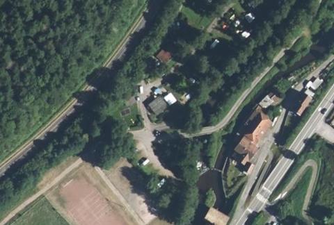 Vue aérienne du Camping de la Bruche à Rothau