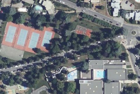 Vue aérienne du Camping de la Clapière à Embrun