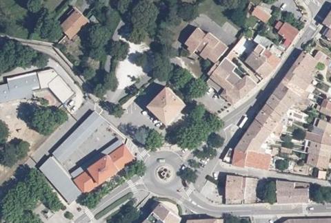 Vue aérienne du Camping de la Graveline à Châteauneuf-du-Rhône