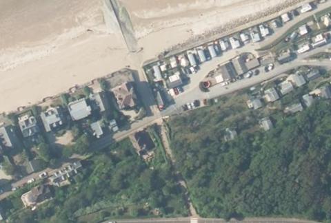 Vue aérienne du Camping de la Plage à Houlgate