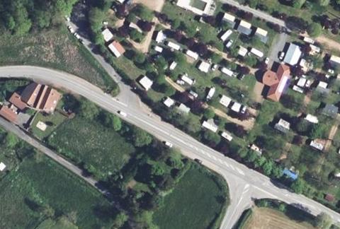 Vue aérienne du Camping de la Pra à Saint-Germain-Laval