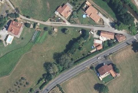Vue aérienne du Camping de la Truite à Ascarat