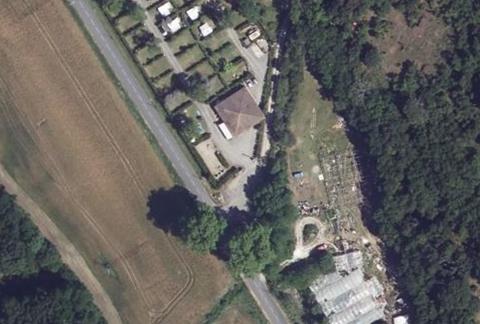 Vue aérienne du Camping de Montolieu à Montolieu