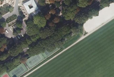 Vue aérienne du Camping de Paris à Paris 16e Arrondissement
