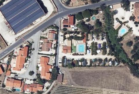 Vue aérienne du Camping de Tautavel à Tautavel