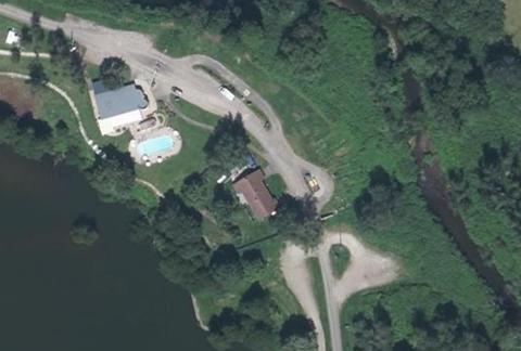 Vue aérienne du Camping des Ballastières à Champagney