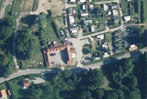 Vue aérienne du Camping des Crocs à Saint-Quentin-en-Tourmont