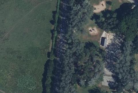 Vue aérienne du Camping des Loisirs à Évron
