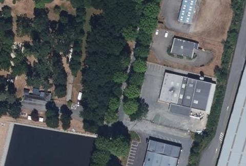 Vue aérienne du Camping du Parc à Azé