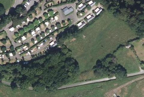 Vue aérienne du Camping du Valentin à Laruns