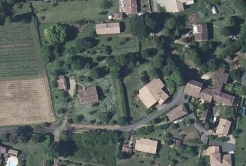 Vue aérienne du Camping du Vieux Château à Rauzan