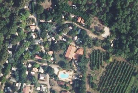 Vue aérienne du Camping en Chon les Pins à Biscarrosse