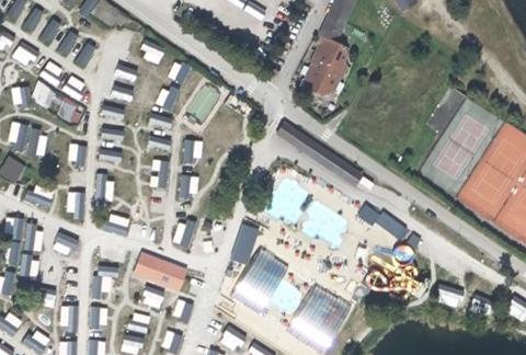 Vue aérienne du Camping Fort Falabraque à Seltz