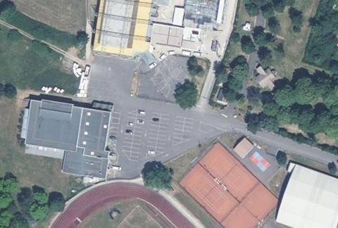 Vue aérienne du Camping Intercommunal de Neufchâteau à Neufchâteau