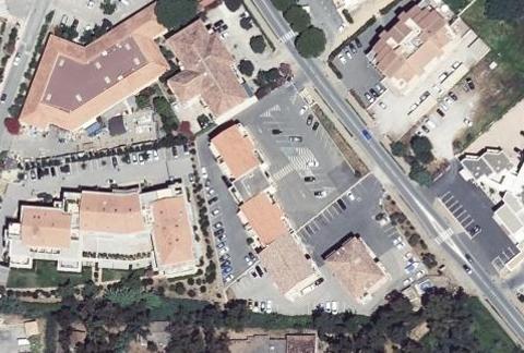 Vue aérienne du Camping International à Calvi