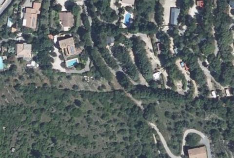 Vue aérienne du Camping l’Horizon à Les Mages