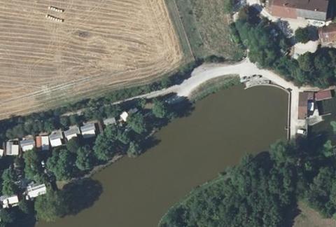 Vue aérienne du Camping l’Île aux Perdrix à Siccieu-Saint-Julien-et-Carisieu