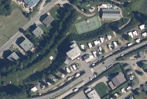 Vue aérienne du Camping l’Oustalet à Châtel