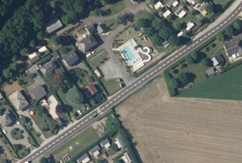 Vue aérienne du Camping la Châtaigneraie à Agos-Vidalos