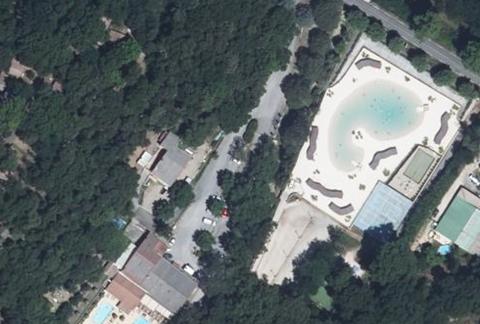 Vue aérienne du Camping la Clémentine à Cendras