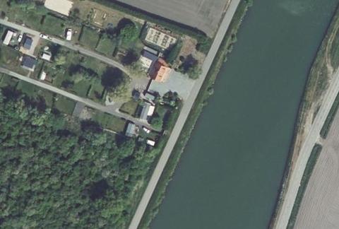 Vue aérienne du Camping la Colme Nature à Cappelle-Brouck