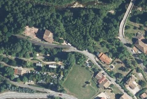 Vue aérienne du Camping la Douce Ardèche à Désaignes