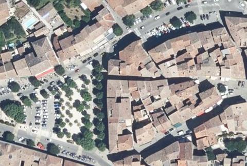 Vue aérienne du Camping la Fontinelle à Bessas