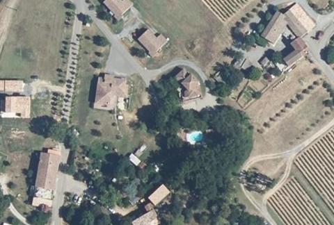 Vue aérienne du Camping la Grand’Terre à Ruoms