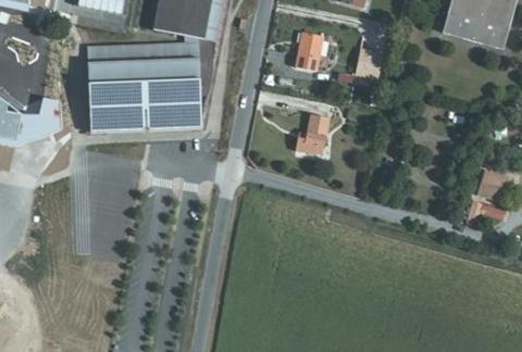 Vue aérienne du Camping la Mouette Rieuse à Courçon