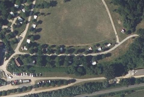 Vue aérienne du Camping la Petite Brenne à Luzeret