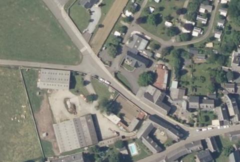Vue aérienne du Camping la Pommeraie à Gerde