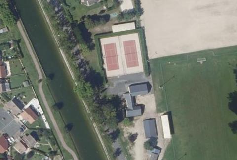Vue aérienne du Camping la Riviere Doree à Bagneaux-sur-Loing