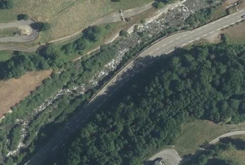 Vue aérienne du Camping le Bastan à Esterre