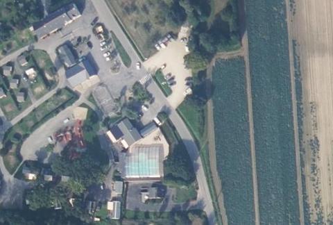 Vue aérienne du Camping le Bois Pastel à Cancale