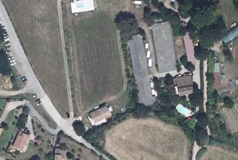 Vue aérienne du Camping le Castel Rose à Anduze
