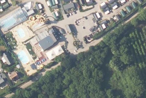 Vue aérienne du Camping le Château d’Arvid à Villerville
