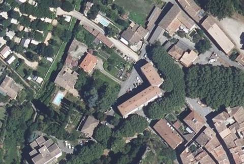 Vue aérienne du Camping le Clos à Saint-Ambroix