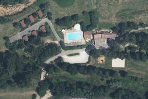Vue aérienne du Camping le Domaine de Pierrageais à Saint-Félicien